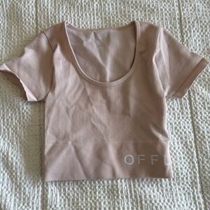Aerie Blush Ribbed Crop Top